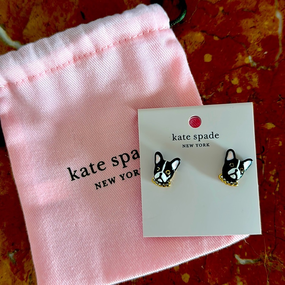 kate spade French Bulldog Earrings